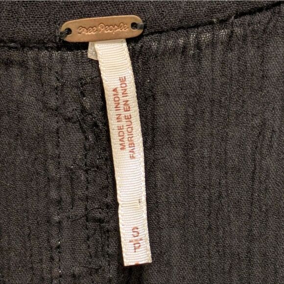 3/$30 Free People S Silver Ring Detail Black Beaded Camisole - Picture 2 of 4